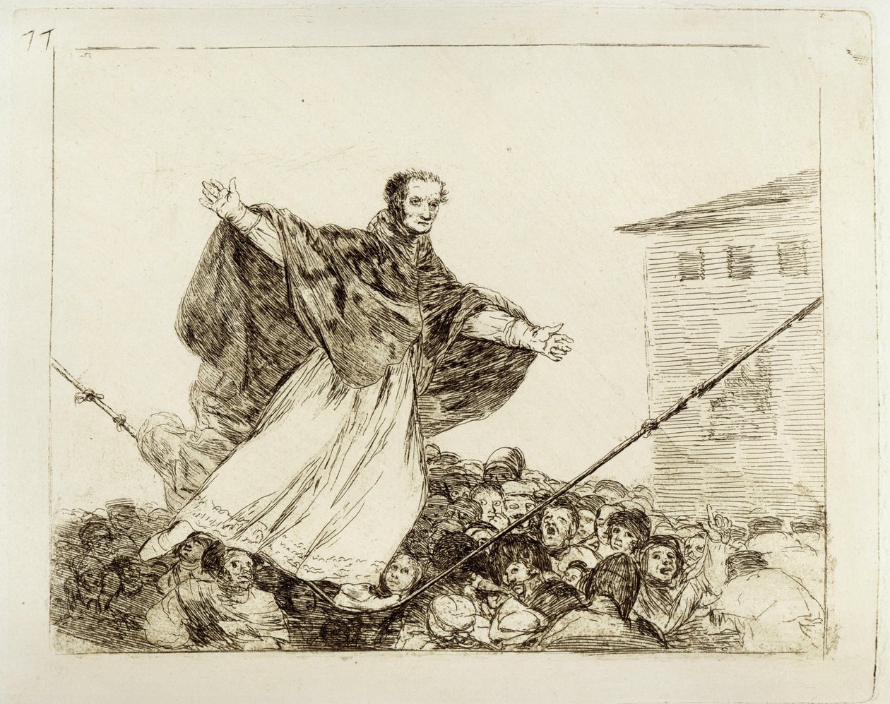 Het touw breekt (Oorlogsrampen 77) door Francisco Jose de Goya y Lucientes