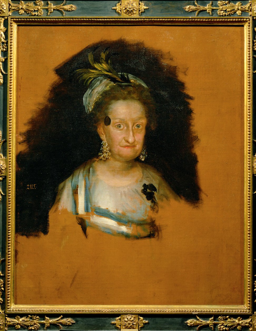 Koningin Maria Luisa van Spanje ... (schilderij op doek) door Francisco Jose de Goya y Lucientes