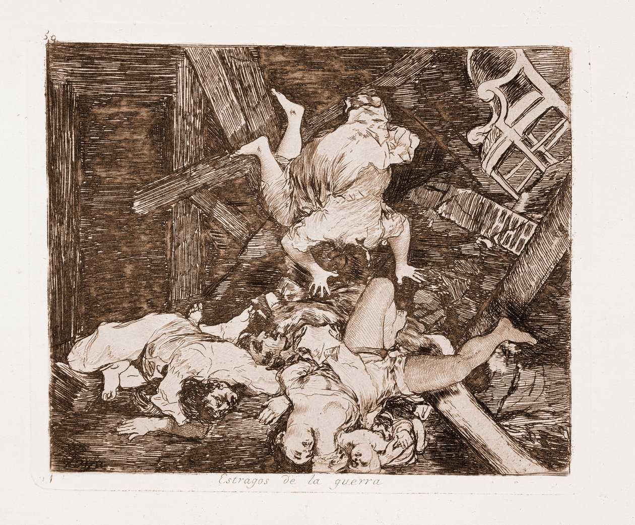 De rampen van de oorlog: Oorlogsschade door Francisco de Goya