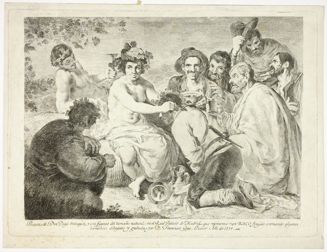 De Dronkaards door Francisco Jose de Goya y Lucientes