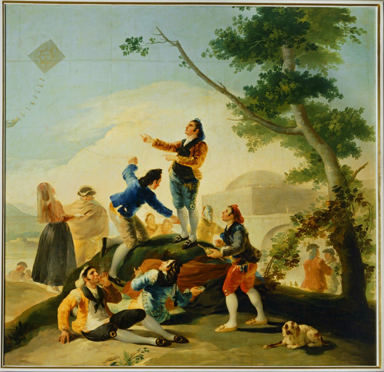 Het vliegerbeeldverhaal voor een wandtapijt in het Prado ... (schilderij op doek) door Francisco Jose de Goya y Lucientes
