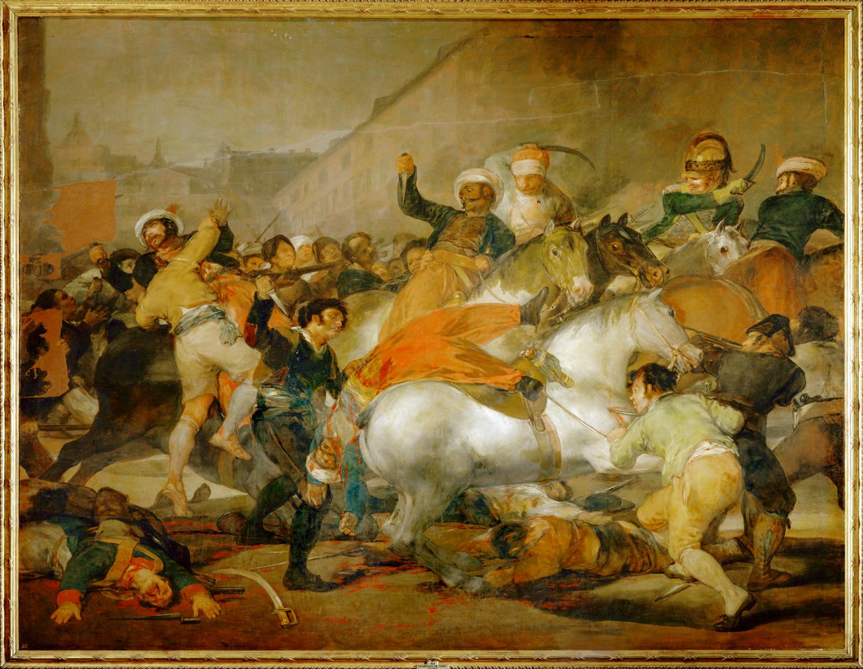 De tweede mei 1808 in Madrid: de lading van de (schilderij op doek) door Francisco Jose de Goya y Lucientes
