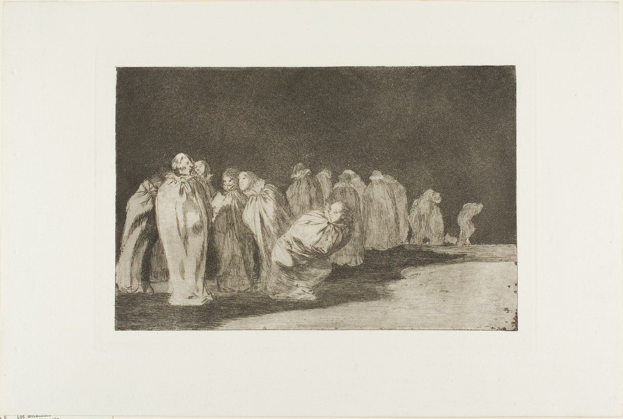 There is Something Beneath the Sackcloth, oftewel je kunt een man niet beoordelen op zijn kleren, plaat acht uit Los Proverbios door Francisco Jose de Goya y Lucientes