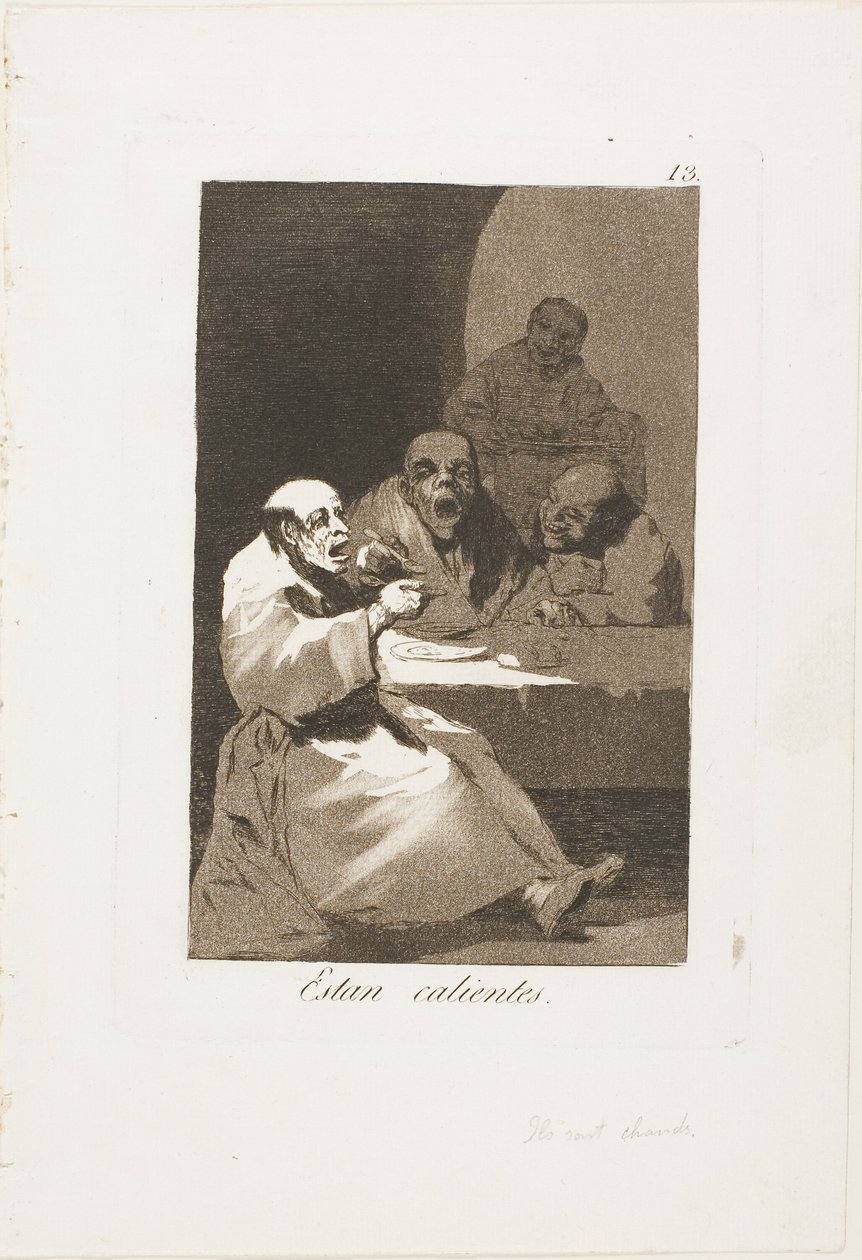 Ze zijn Heet, plaat 13 uit Los Caprichos door Francisco Jose de Goya y Lucientes