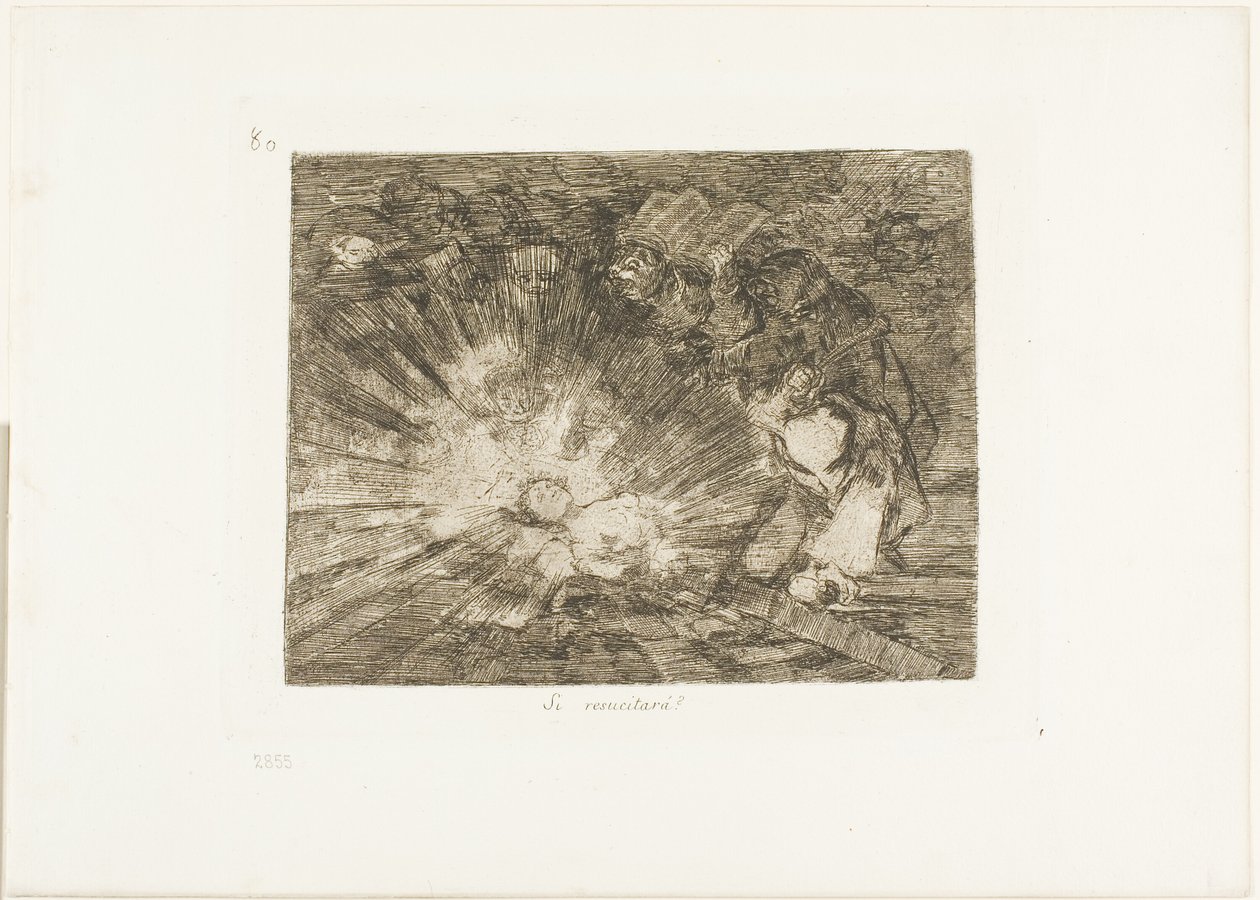 Zal Ze Weer Opstaan?, plaat 80 uit De Rampen van de Oorlog door Francisco Jose de Goya y Lucientes