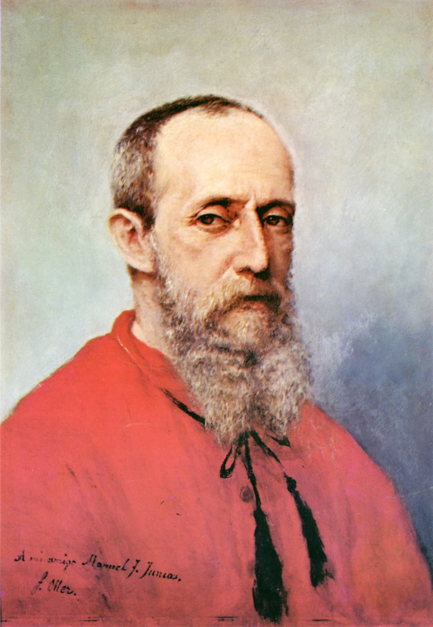 Zelfportret van Francisco Oller door Francisco Manuel Oller