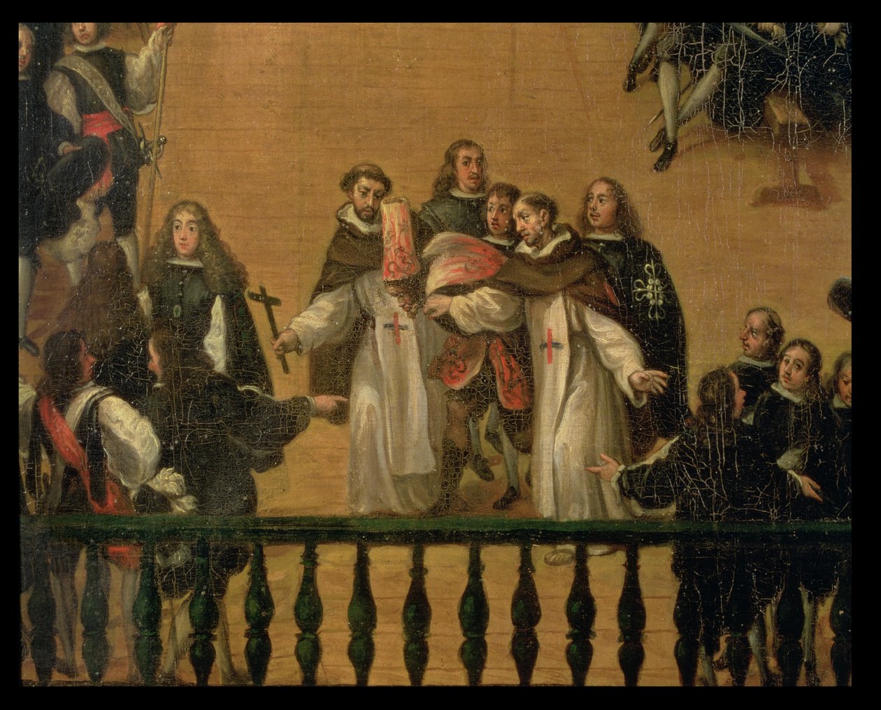Auto de fe op de Plaza Mayor in Madrid, detail door Francisco Rizi