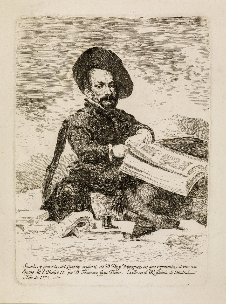 Een dwerg [El Primo] door Francisco de Goya