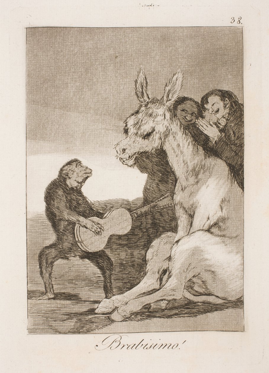 Bravissimo (Karl IV en Godoy) door Francisco de Goya