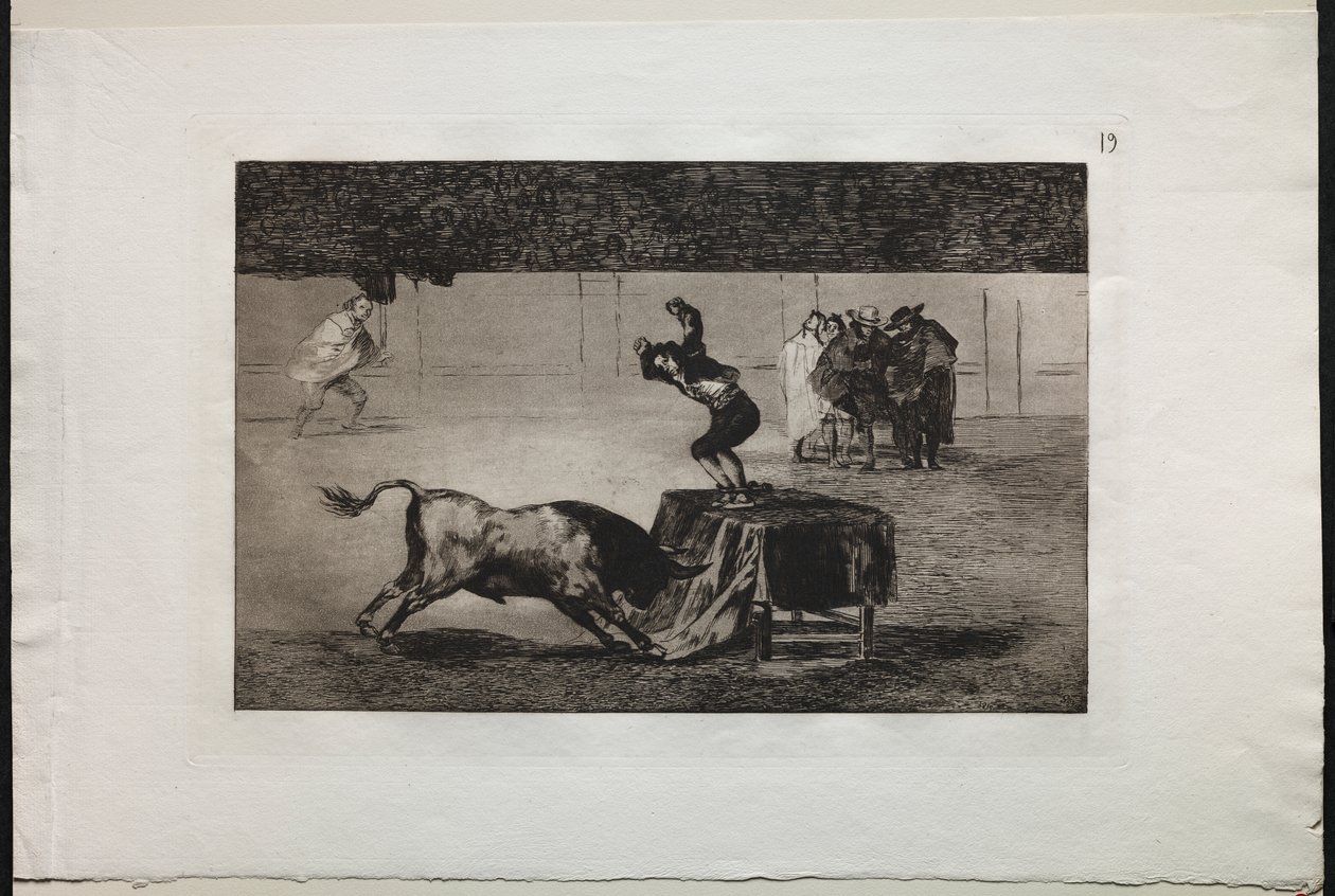 Stierengevechten: Nog een Gekte van Hem in Dezelfde Ring door Francisco de Goya