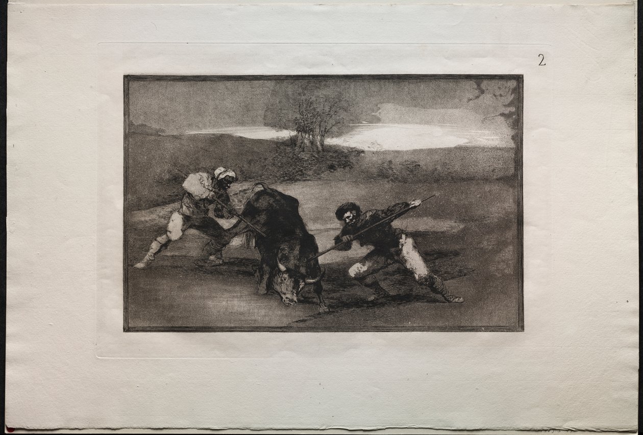 Stierengevechten: Een Andere Manier van Jagen te Voet door Francisco de Goya