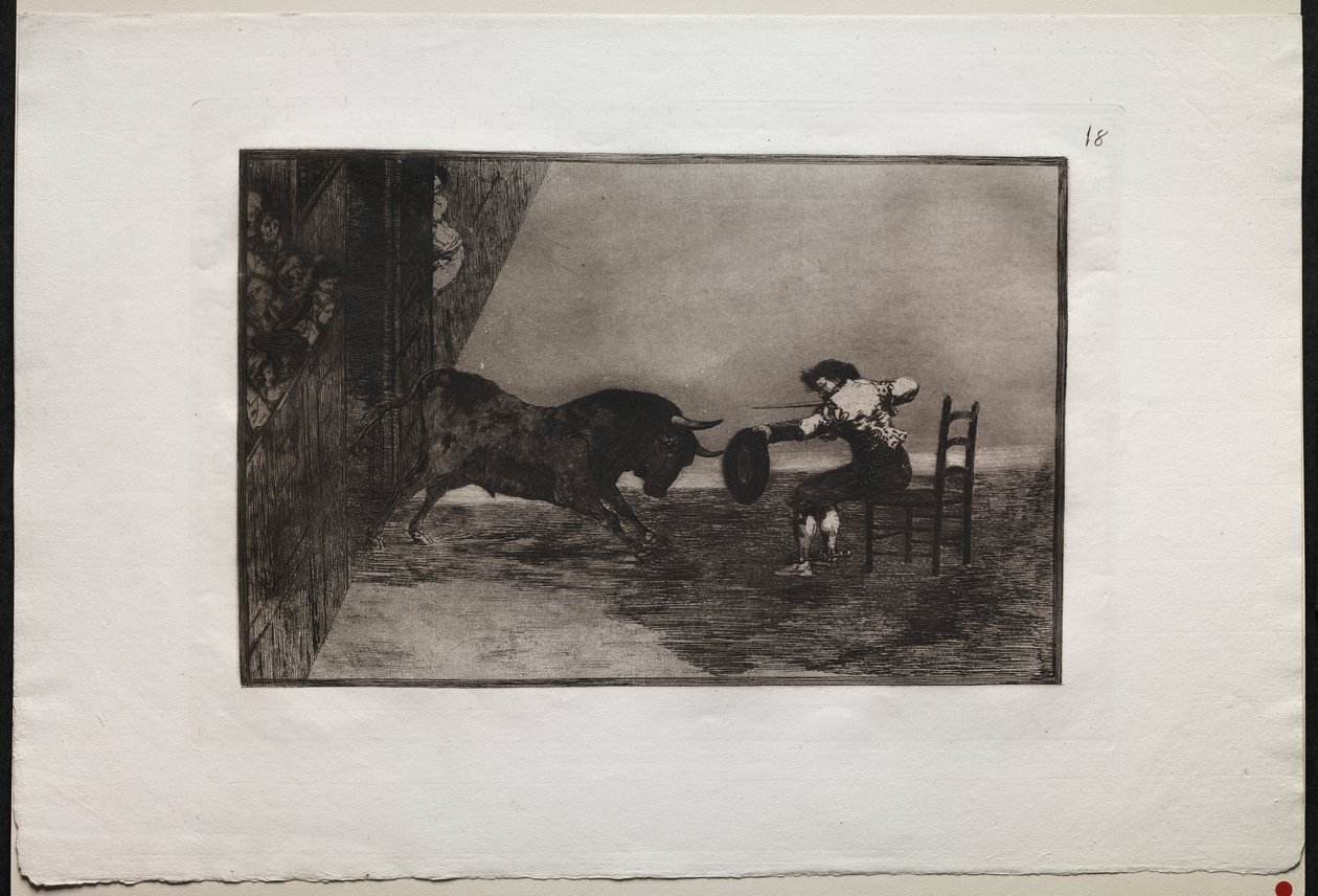 Stierengevechten: De Dapperheid van Martincho in de Ring in Saragossa door Francisco de Goya
