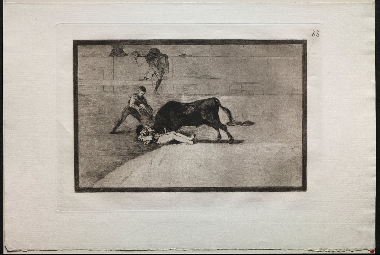 Stierengevechten: De Ongelukkige Dood van Pepe Illo, in de Ring in Madrid door Francisco de Goya