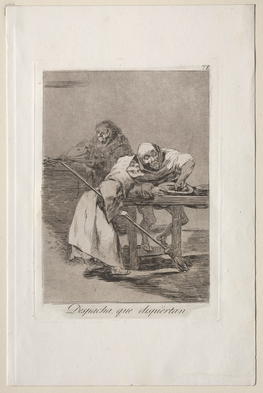Caprichos: Wees snel, ze worden wakker door Francisco de Goya
