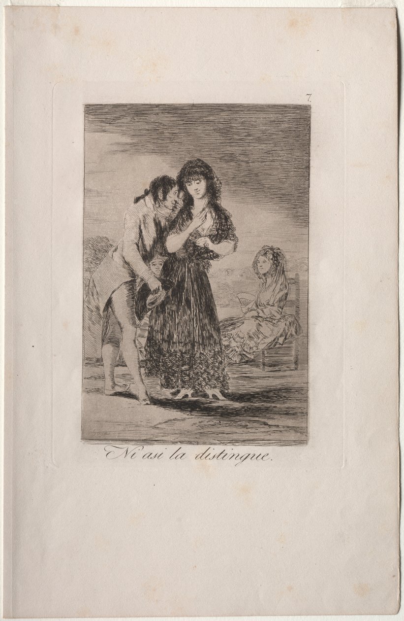 Caprichos: Zelfs zo kan hij haar niet begrijpen door Francisco de Goya