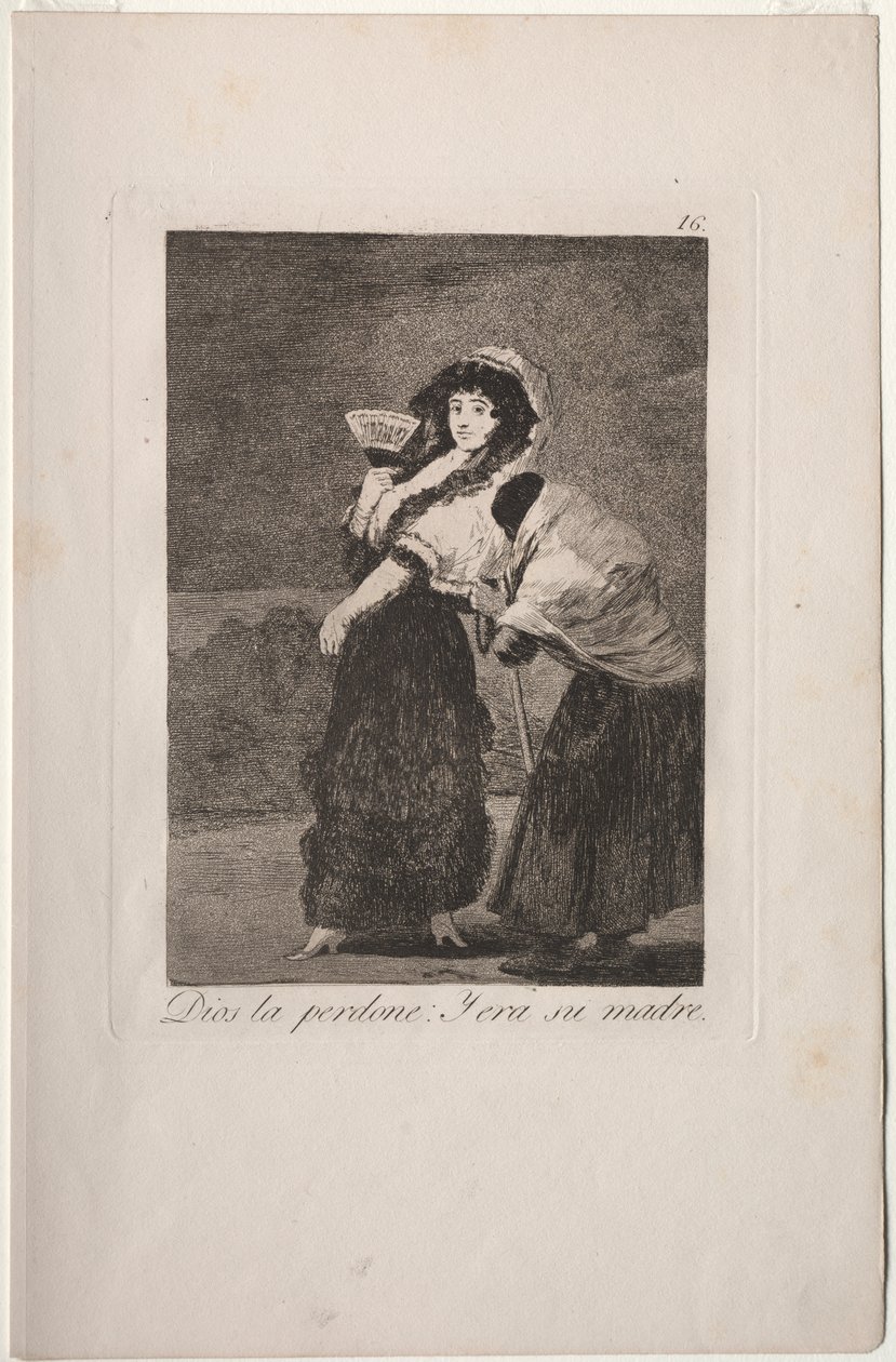 Caprichos: In godsnaam: en het was haar moeder door Francisco de Goya