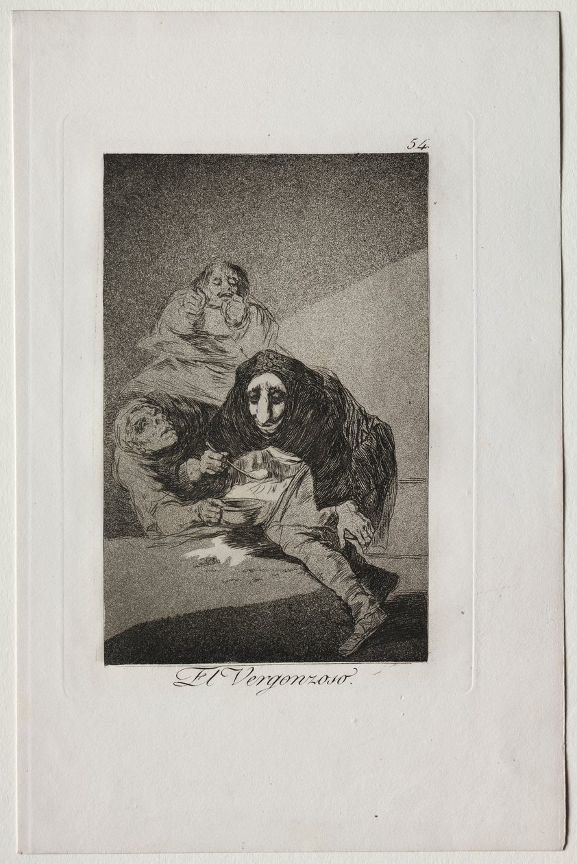 Caprichos: De beschaamde door Francisco de Goya