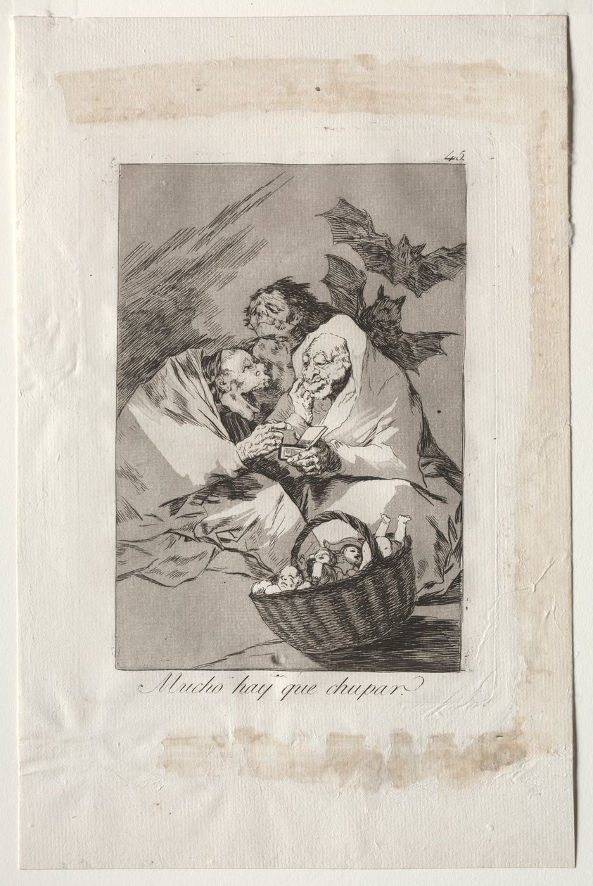 Caprichos: Er is Genoeg om te Zuigen door Francisco de Goya