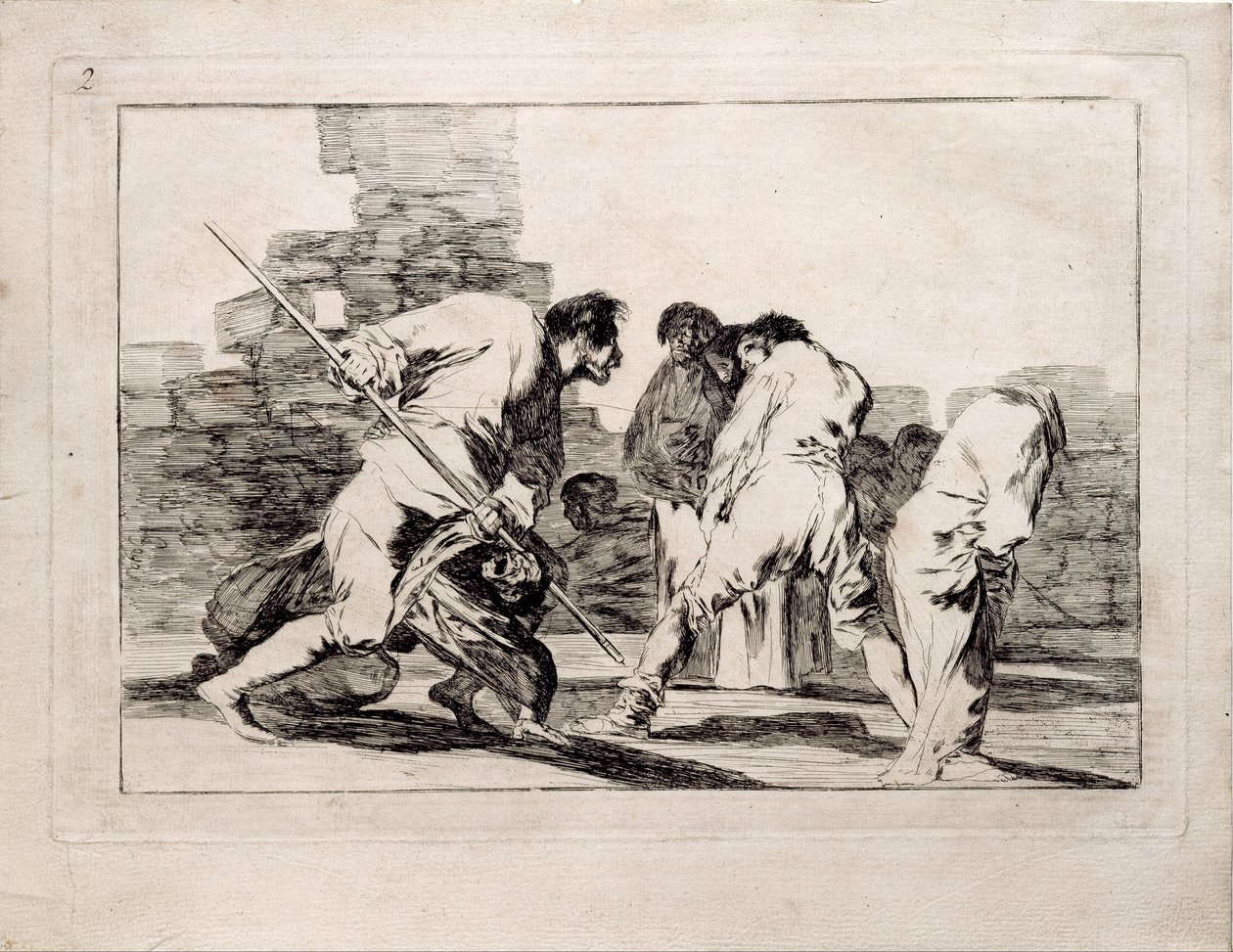 Wrede Dwaasheid uit de serie Los Disparates Follies, 1815-1819 door Francisco de Goya