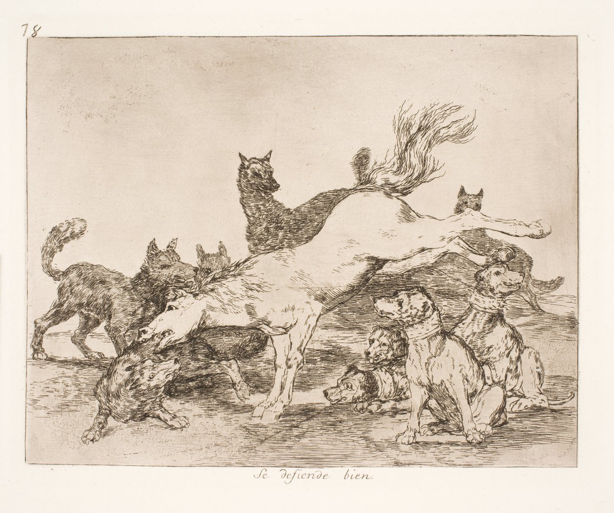 Ze verdedigen zich goed (78) door Francisco de Goya