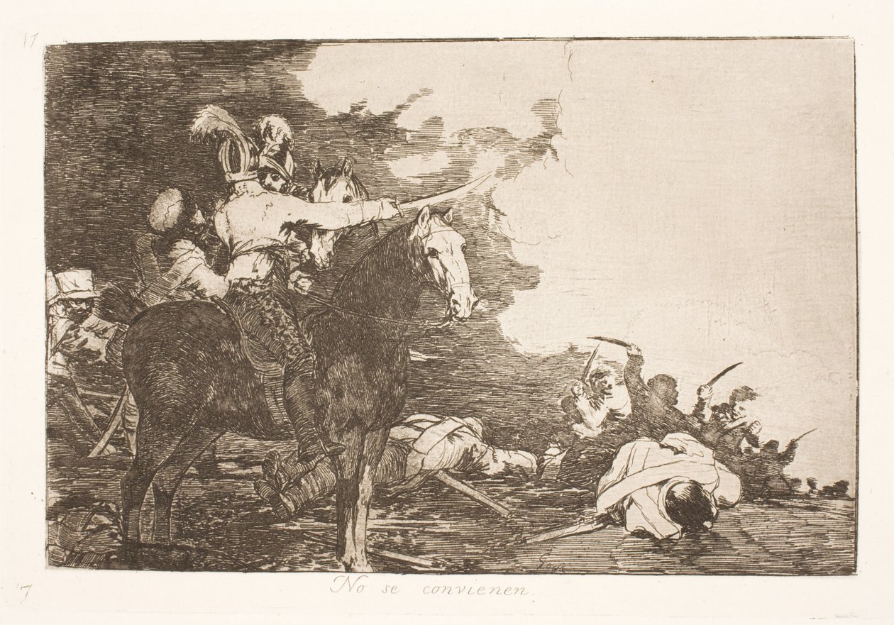 Ze kunnen het niet eens worden (17) door Francisco de Goya