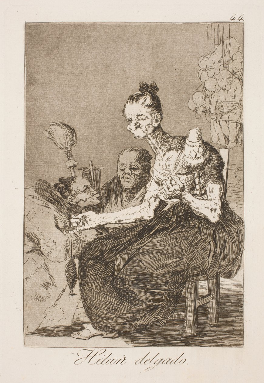 Ze spinnen mooi door Francisco de Goya