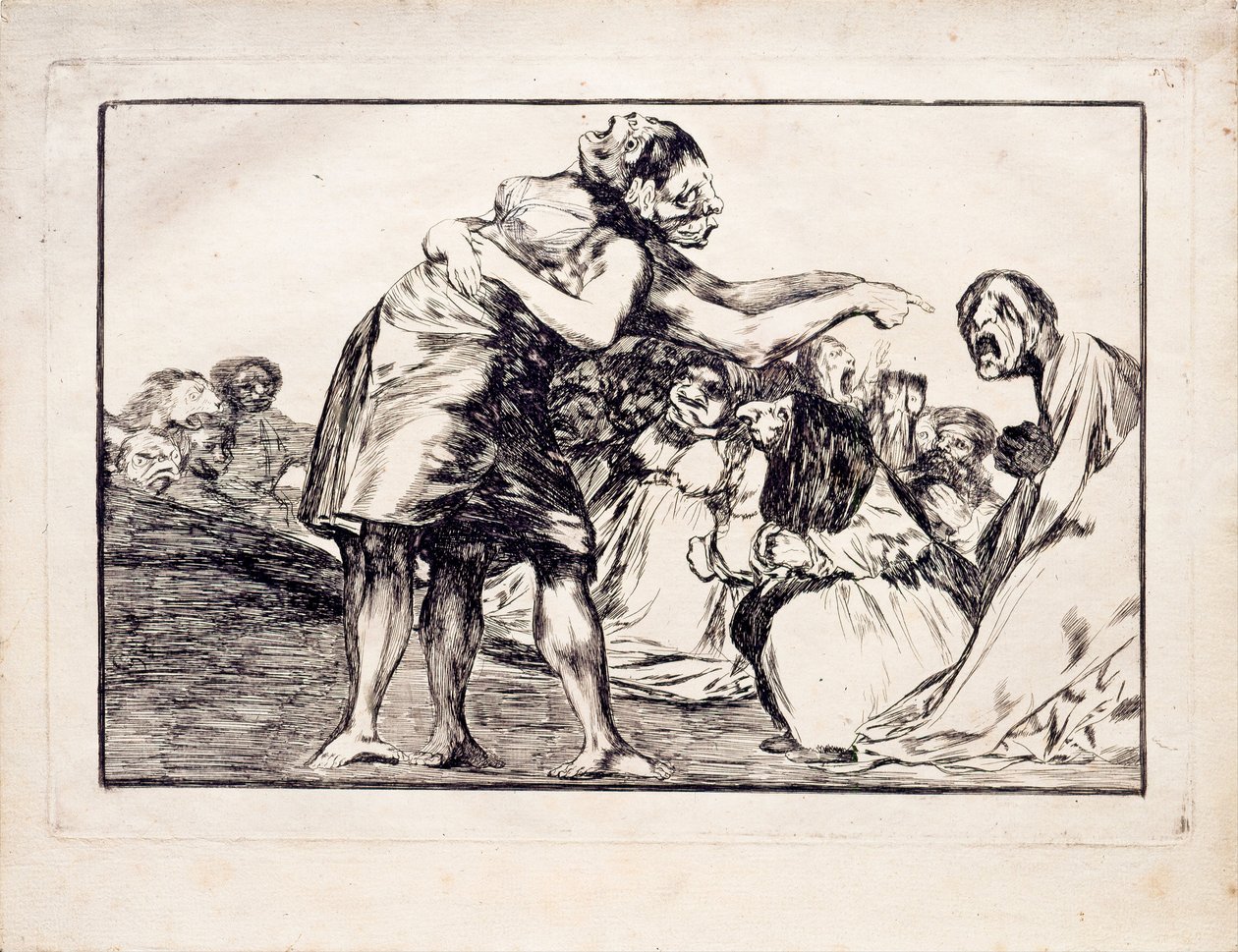 Wanordelijke dwaasheid uit de serie Los Disparates Follies, 1815-1819 door Francisco de Goya