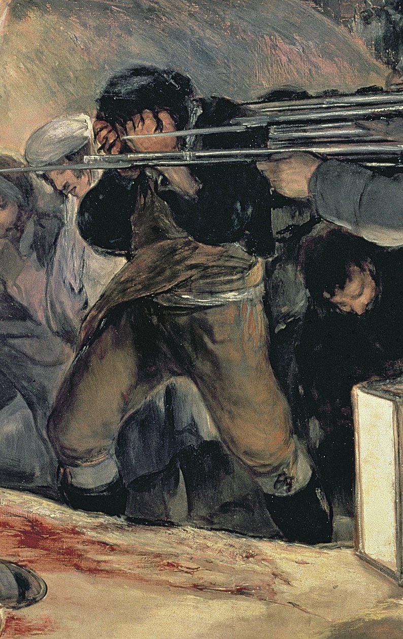 Executie van de verdedigers van Madrid, 3 mei 1808 (detail) door Francisco de Goya