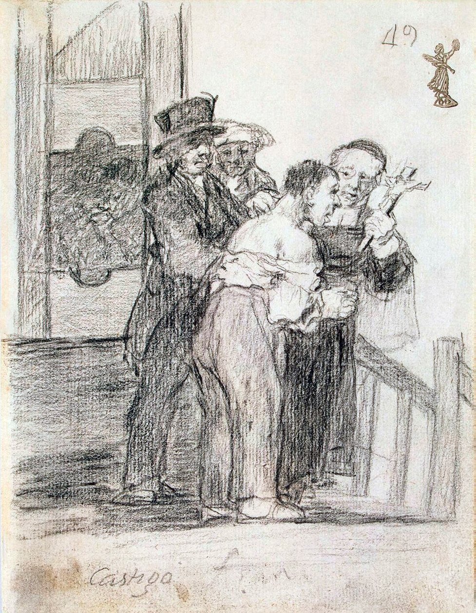 Franse Straf, tussen 1824 en 1828 door Francisco de Goya