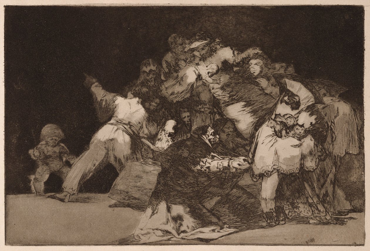 General Folly (De excentrieke generaal), uit de serie Los Disparates door Francisco de Goya