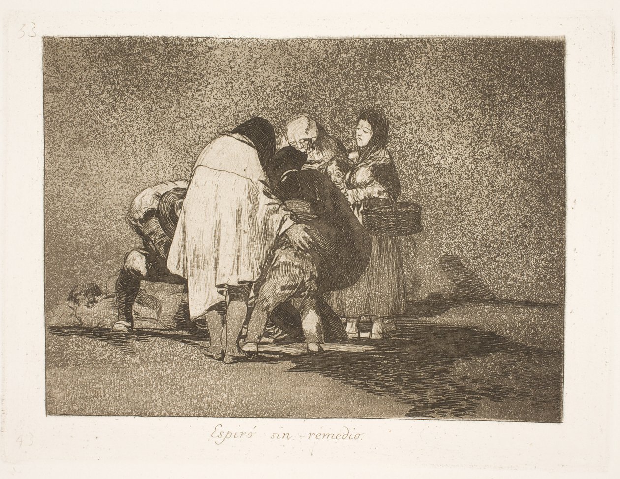 Hij stierf, zonder dat men hem kon helpen (53) door Francisco de Goya