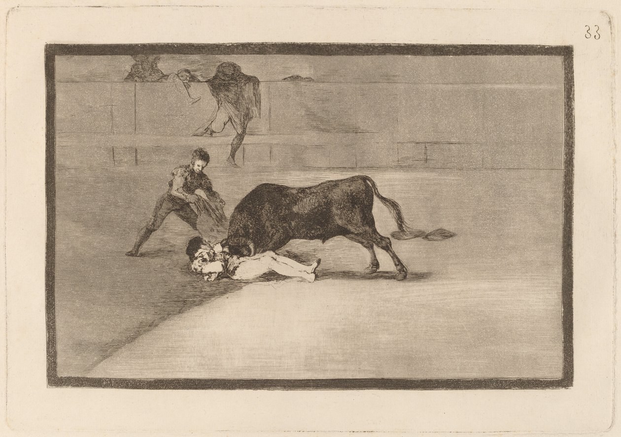De Ongelukkige Dood van Pepe Illo in de Arena van Madrid door Francisco de Goya
