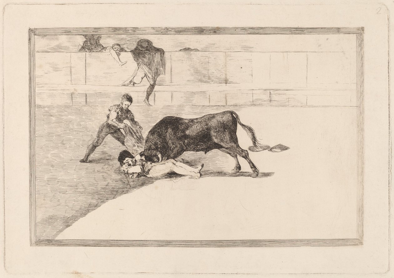 De Ongelukkige Dood van Pepe Illo in de Arena van Madrid door Francisco de Goya