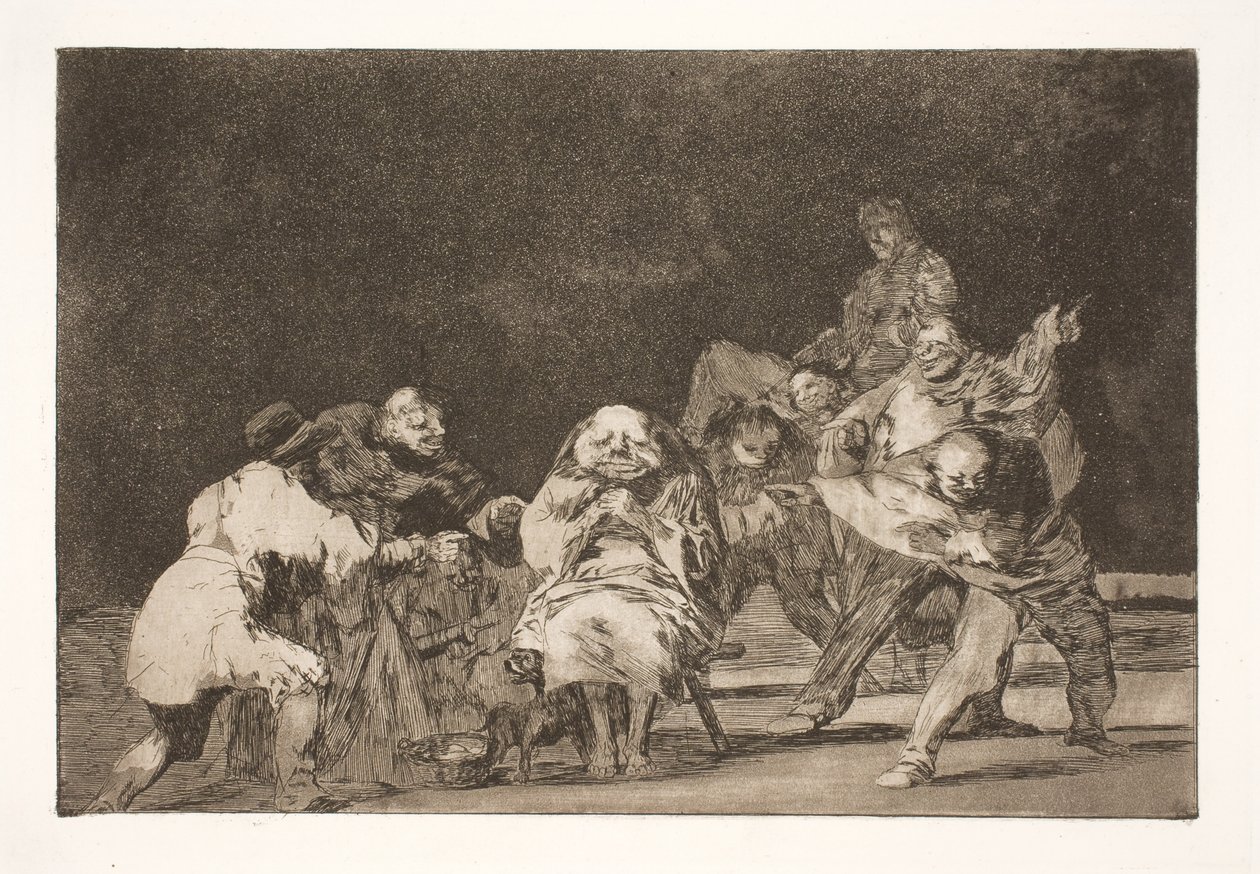 Loyaliteit (Hij die je niet mag, zal je belasteren door middel van spot) door Francisco de Goya