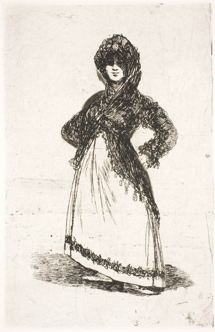 Maja, staand door Francisco de Goya