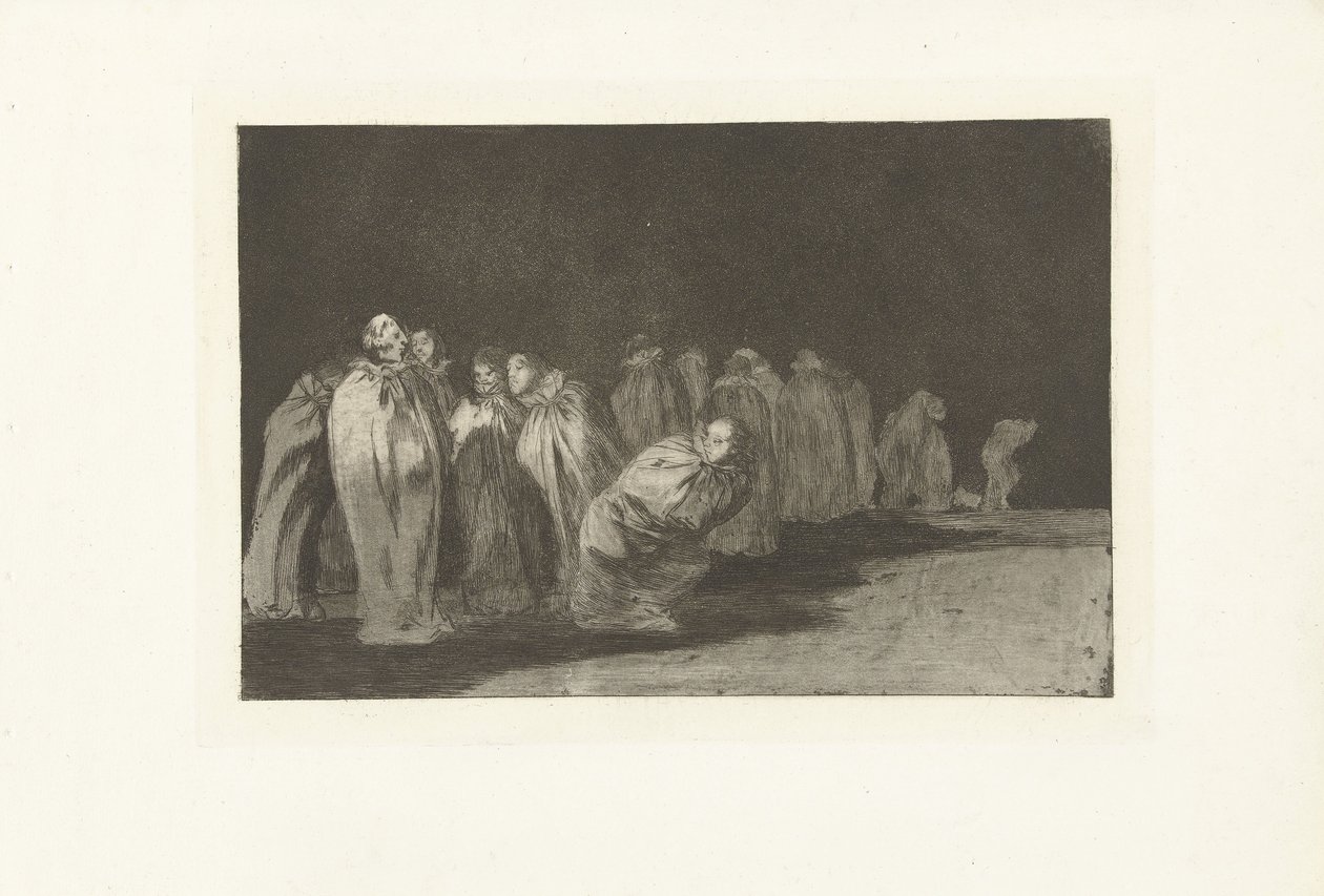 Mannen in zakken (Los Disparates (De dwaasheden), Los Proverbios (De spreekwoorden)) door Francisco de Goya