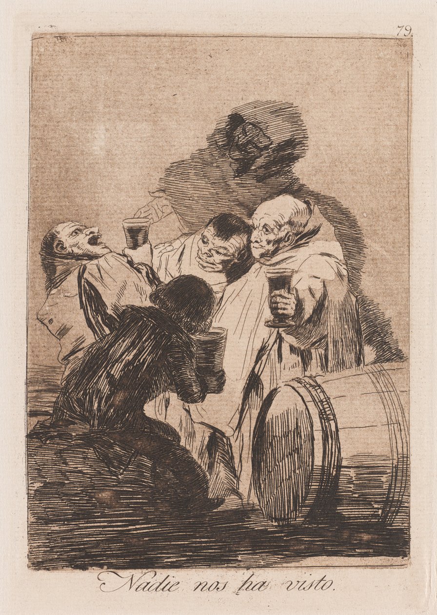 Niemand heeft ons gezien, laat 18e-begin 19e eeuw (prent) door Francisco de Goya