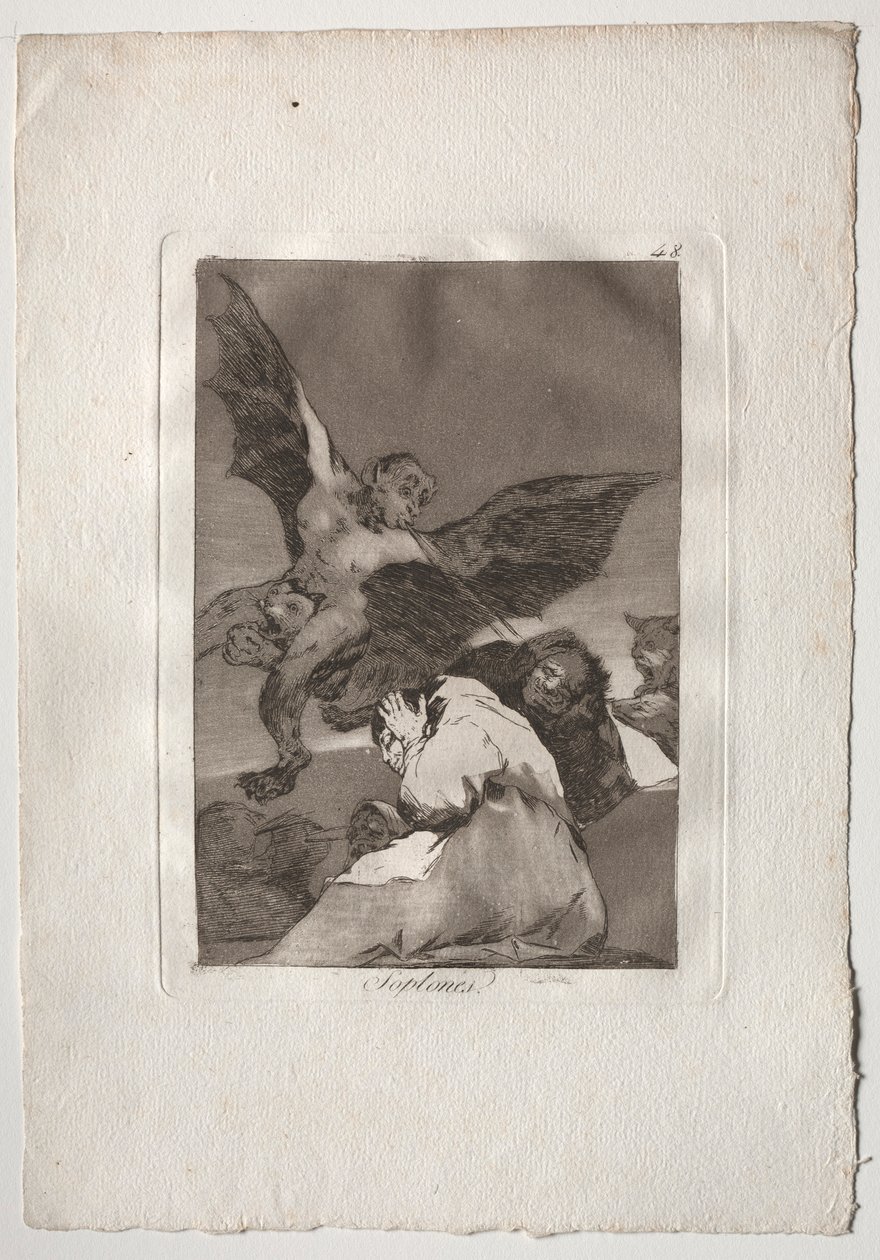 Ochenta Caprichos: Roddelaars-Windvlagen, 1793-1798 door Francisco de Goya