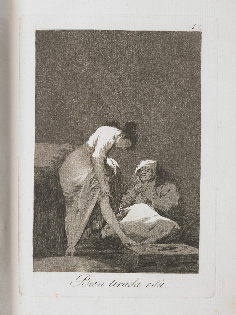 Plaat uit Los Caprichos, 1797-1798 door Francisco de Goya