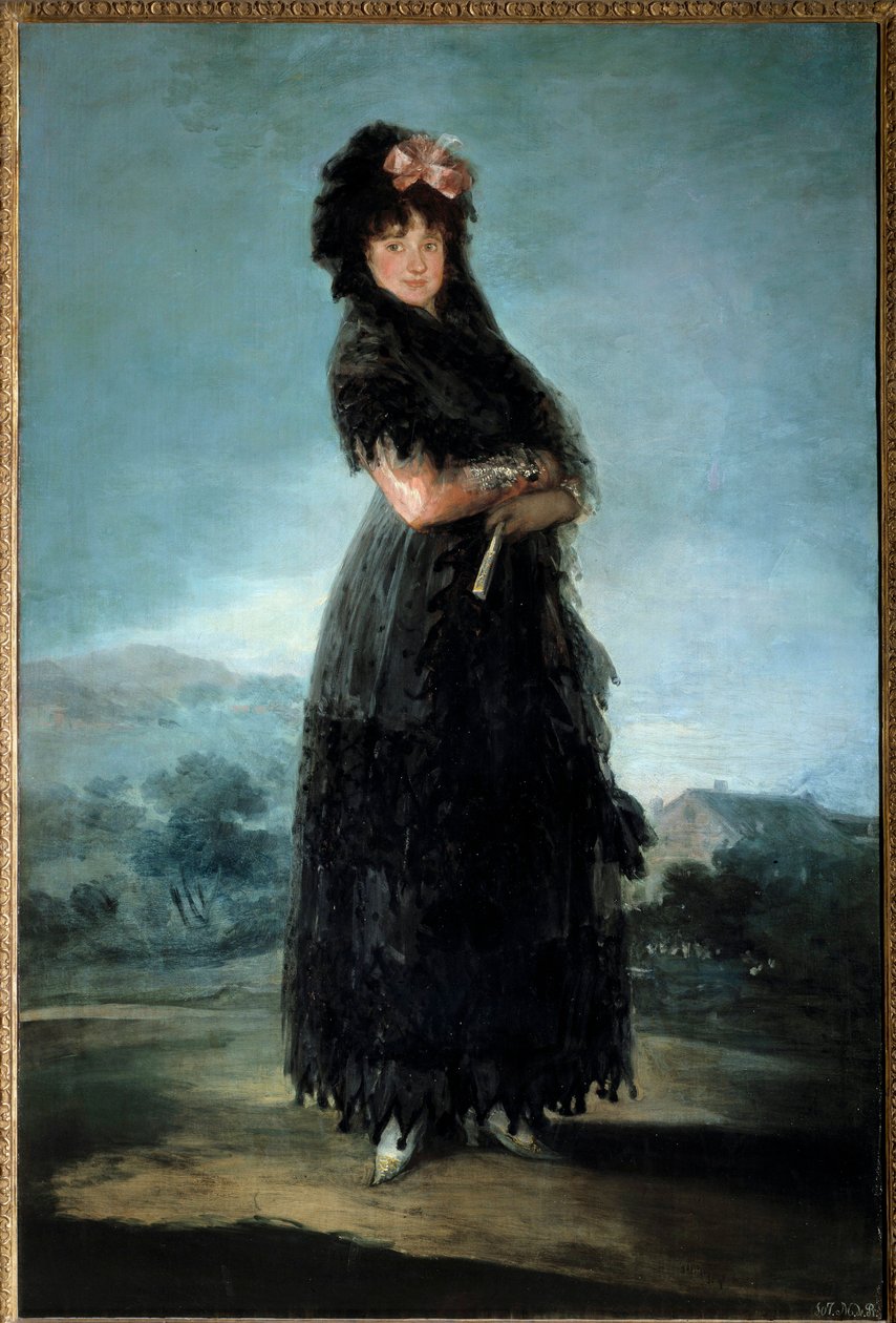 Portret van Mariana Waldstein, Markiezin van Santa Cruz door Francisco de Goya
