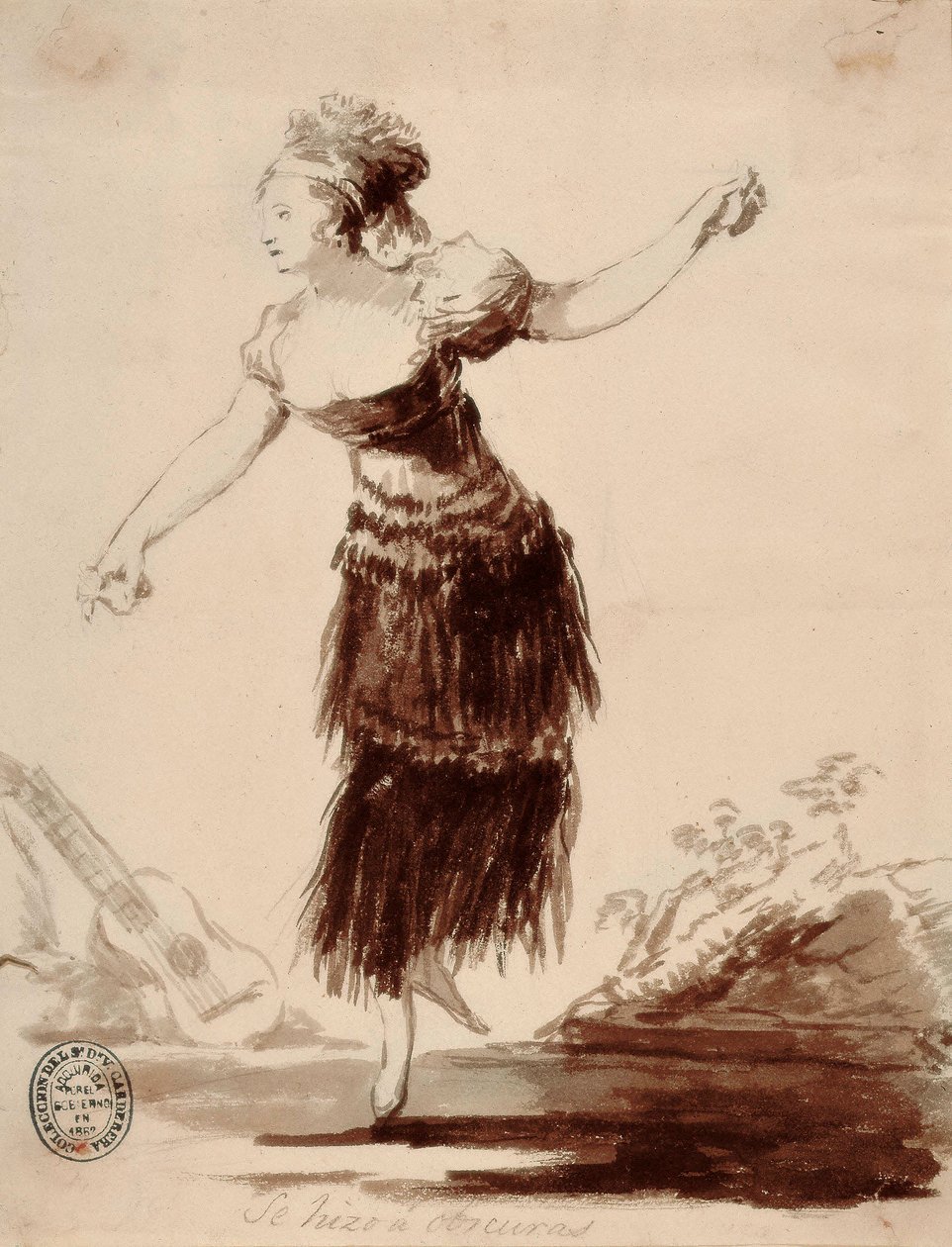 Ze werd in het donker gemaakt door Francisco de Goya