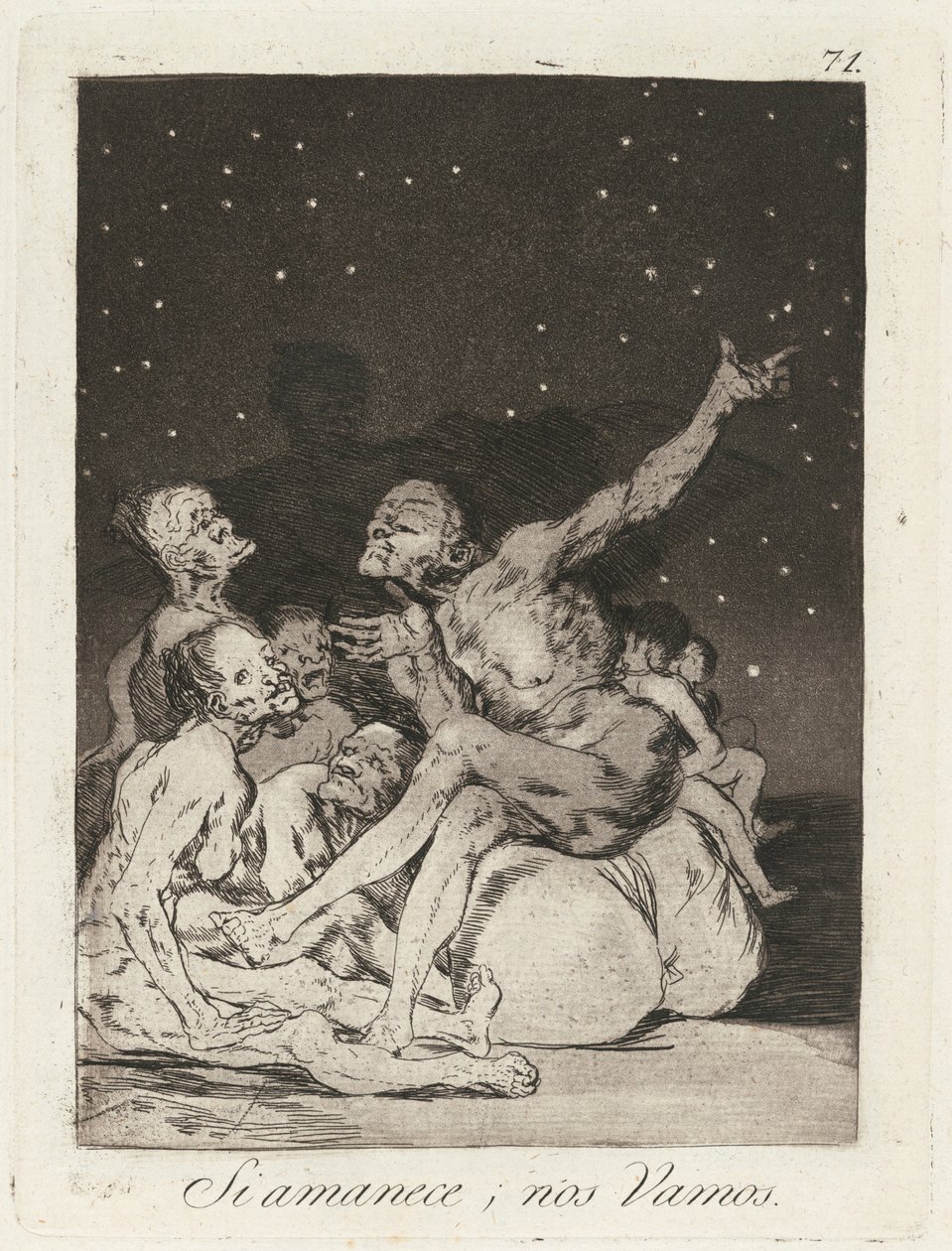 Als het dag wordt, gaan we weg door Francisco de Goya