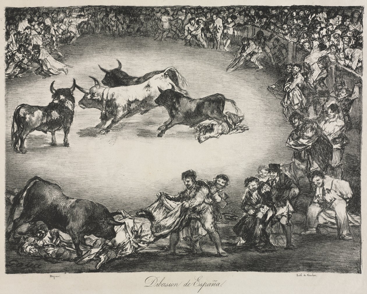 De stieren van Bordeaux: Spaans vermaak door Francisco de Goya