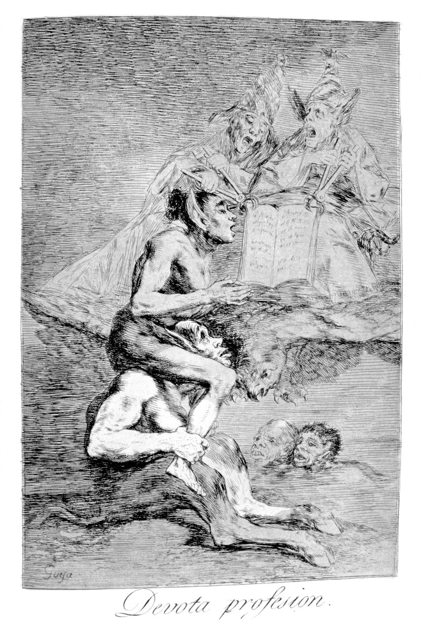 De vrome professie, 1799 door Francisco de Goya