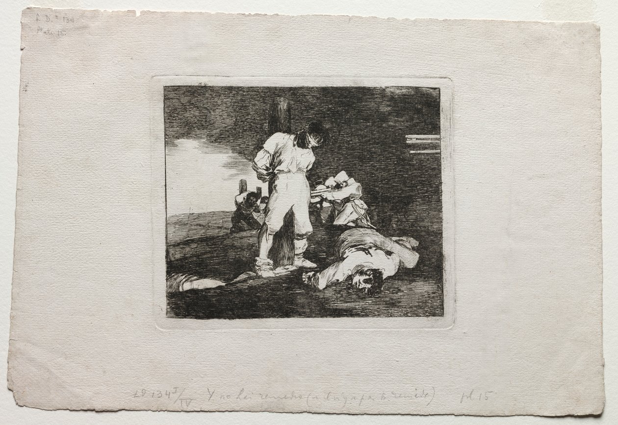 De Rampen van de Oorlog: En Er is Geen Hulp Voor door Francisco de Goya