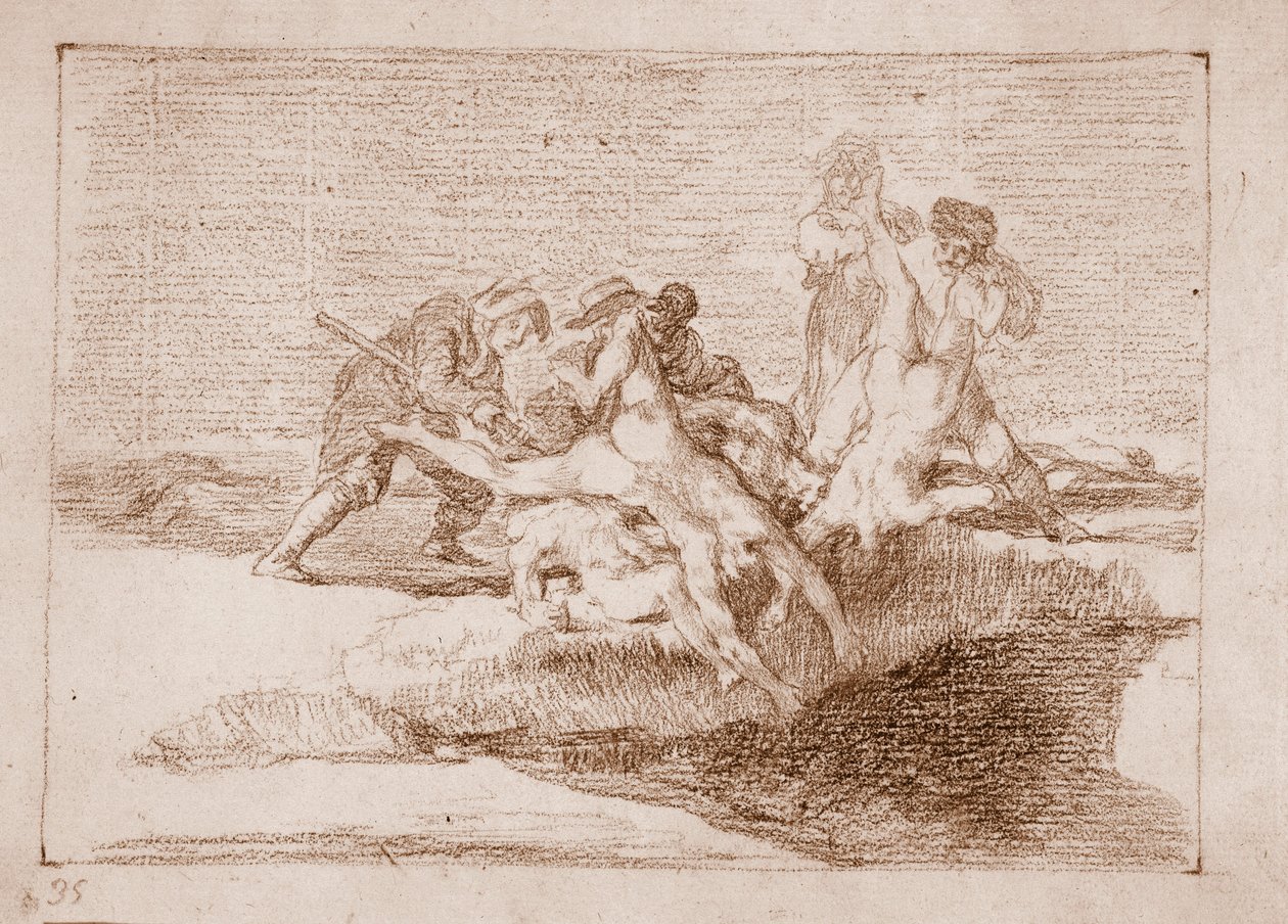 De rampen van de oorlog: Liefdadigheid door Francisco de Goya