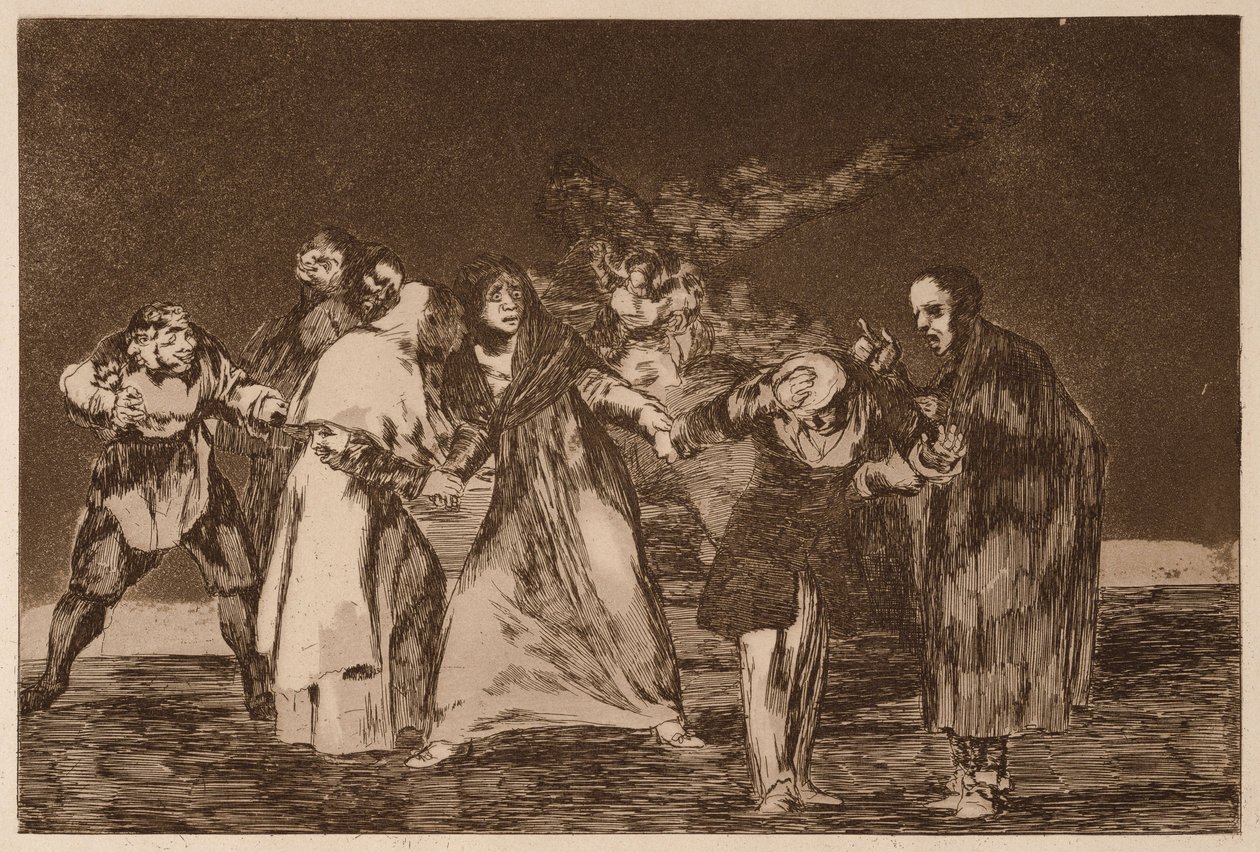 The Exhortations (De aansporingen), uit de serie Los Disparates door Francisco de Goya