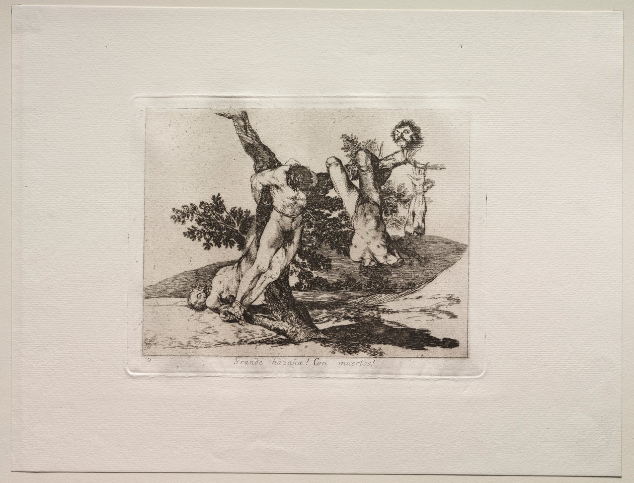 De Verschrikking van de Oorlog: Een Heldendaad! Met Dode Mannen! door Francisco de Goya
