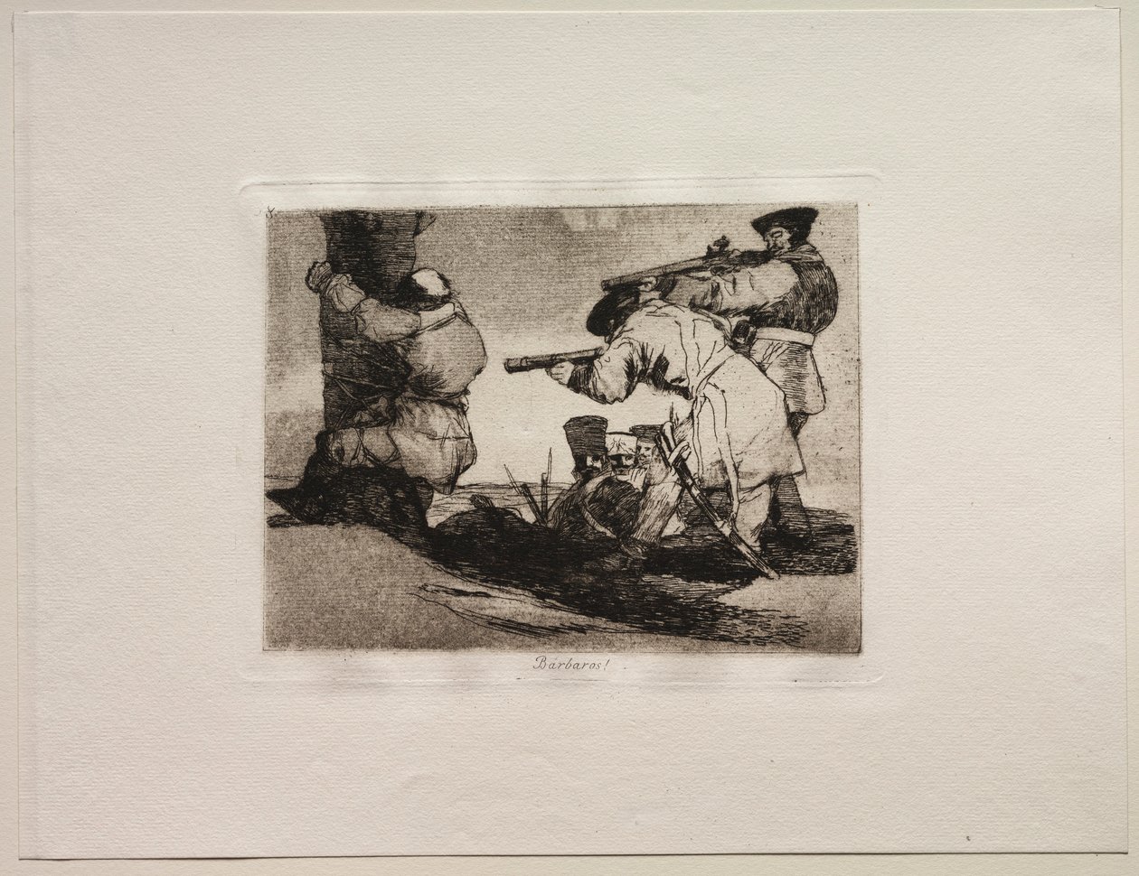 De verschrikkingen van de oorlog: Barbaren! door Francisco de Goya