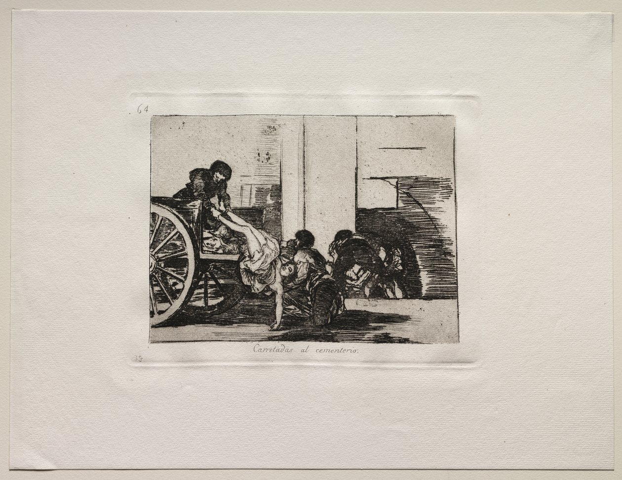 De verschrikkingen van de oorlog: Ladingen naar de begraafplaats door Francisco de Goya
